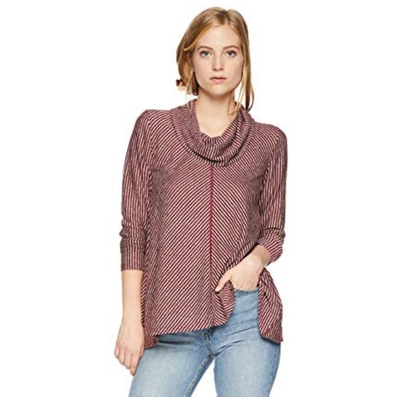 NWT Jones New York Cowlneck Shark-Bite Sweatshirt - Picture 2 of 5